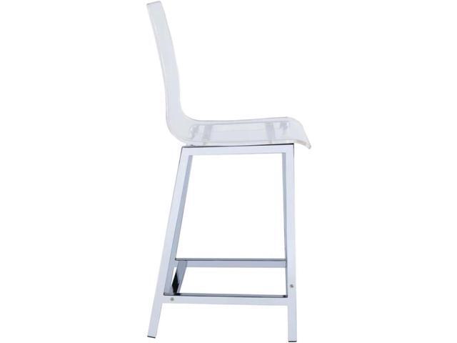 Coaster Furniture Bar Stool 24' Clear Acrylic/Chrome 100265