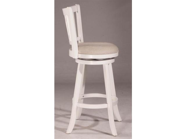 Hillsdale Fairfox Swivel Stool with Rectangular Lattice Back, Counter Height, White