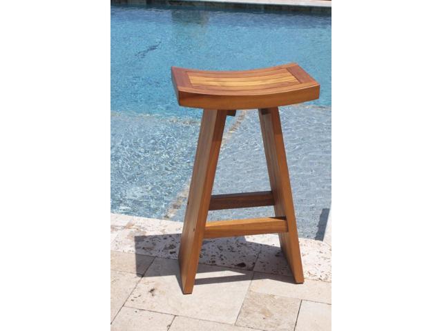 AquaTeak The Original 30' Tall Asia Teak Bar Stool