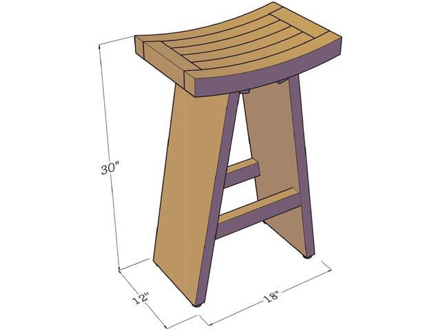 AquaTeak The Original 30' Tall Asia Teak Bar Stool