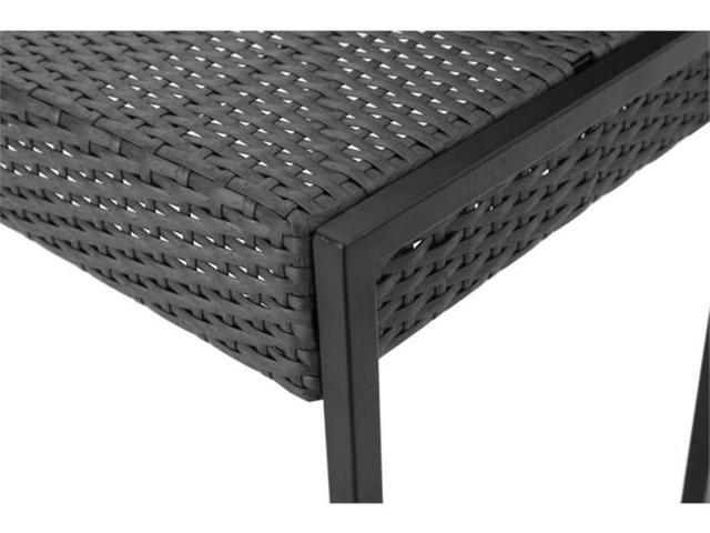 GDFStudio Conrad Patio Furniture Outdoor Bar Stools, Grey, Set of 4