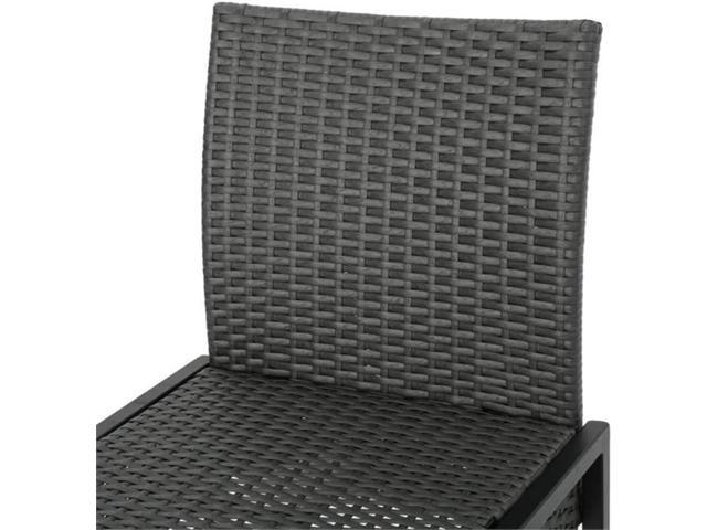 GDFStudio Conrad Patio Furniture Outdoor Bar Stools, Grey, Set of 4