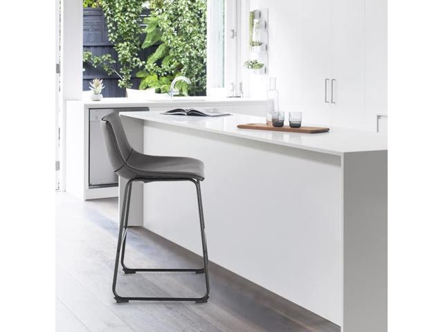 EdgeMod Brinley Counter Stool in Grey (Set of 3)