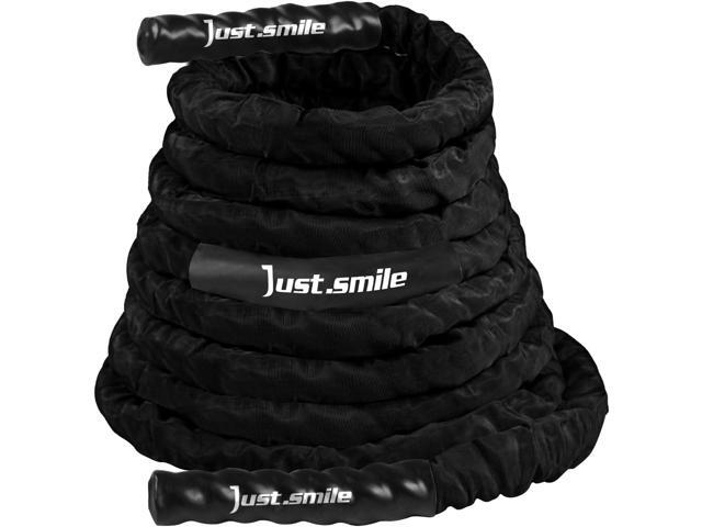 Fitness Battle Rope, 30ft Length, 1.5' Diameter, Battle Rope with Cloth Sleeve-Heavy Ropes for Home Gym and Workout,Power Rope for Fitness