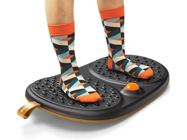 Trobing Standing Desk Mat Balance Board with Rollerball, Wooden Wobble Anti Fatigue Mat Balance Board for Standing Desk, Home Office Non-Slip...