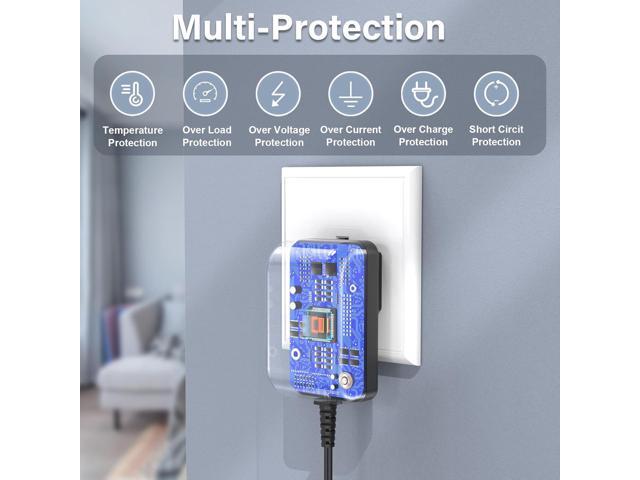 9V 1A 0.8A 0.5A Charger 9.0V 1.0A AC Adapter 9W Switching Power Supply DC 9V 1000mA 800mA 600mA 500mA 300mA Adaptor Regulated Transformer Cord with...