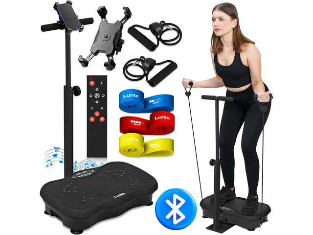 Lunix LX18 Whole Body Vibration Plate with Handles & Magnetic Acupoints, Power Plate Vibration Platform, Vibration Plate for Lymphatic Drainage,...