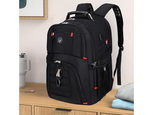 SHRRADOO Extra Large 50L Travel Laptop Backpack with USB Charging Port, College High School Backpack Airline Approved Business Work Bag Fits 17...