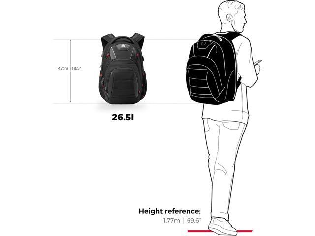 Swissdigital Design Men's Laptop Backpack for College and Business Travel with Integrated USB Charging Port and RFID Protection Fits Laptops up to...