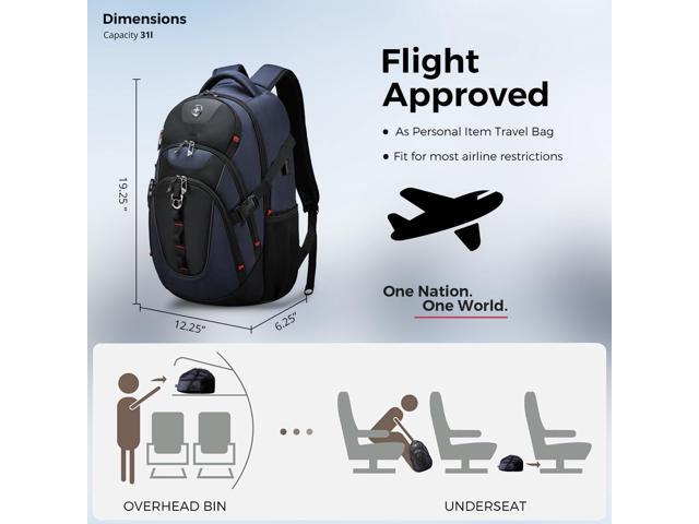 Swissdigital Design Laptop Backpack with USB Charging Port, Travel Backpack Fits 15.6 inches Computer, 31L College School Backpack for Men,...