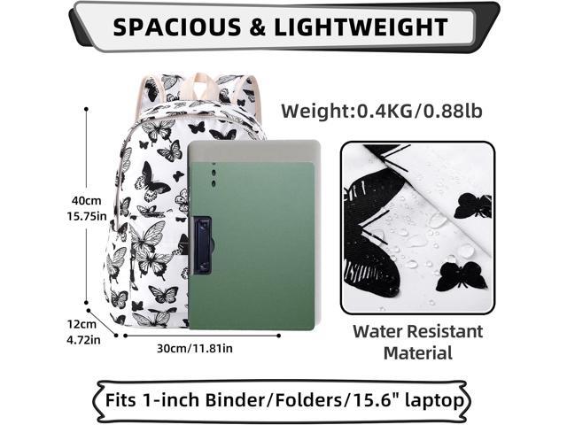 Backpack for Girls, Lightweight Butterfly School Backpack, Waterproof Travel Backpacks, 15.6 inch Laptop Bag for Elementary, High School, Girls,...