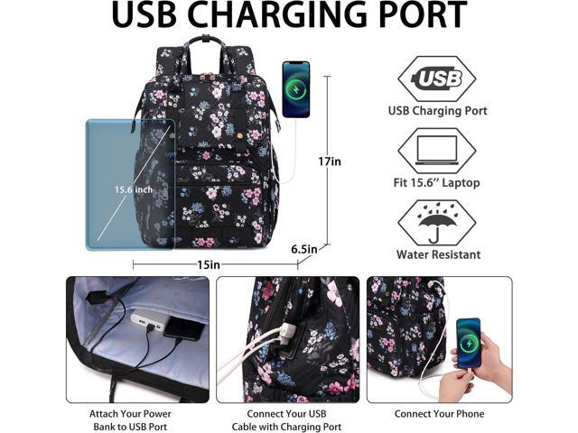 Hidds Laptop Backpack Purse for Women, Work Business College School Commuter Computer Bag Large Girls Nurse Teacher Bookbags Anti Theft Ladies...