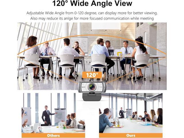 Wide Angle Webcam,120 Degree Large View Spedal 920 Pro Video Conference Camera, Full HD 1080P Live Streaming Web Cam with Built-in Microphone, USB...