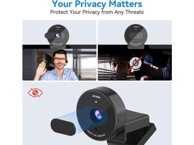 EMEET 1080P Webcam - USB Webcam with Microphone & Physical Privacy Cover, Noise-Canceling Mic, Auto Light Correction, Fixed Focus, C950 Ultra Web...