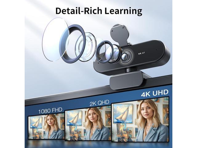 EMEET NOVA 4K Webcam for PC - Ultra 4K HD, PDAF Autofocus, Dual Noise-Cancelling Mics, 73° FOV, Auto Light Correction, USB Plug & Play, Privacy...