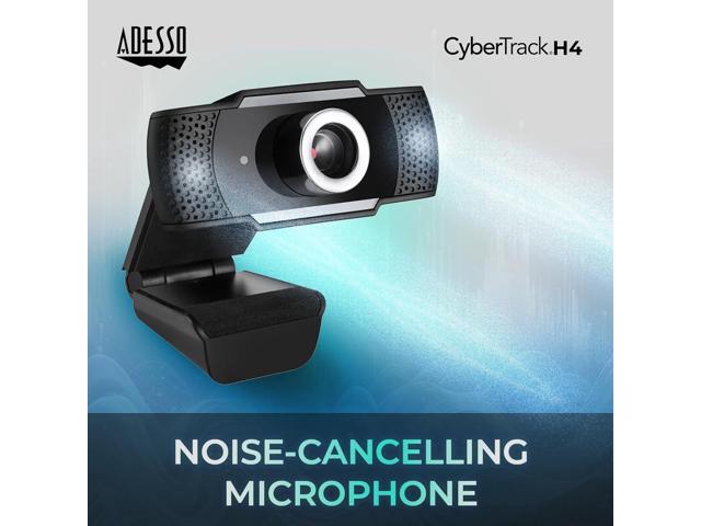 ADESSO CyberTrack H4 Webcam 1080P HD USB Webcam with Built-in Microphone, Black