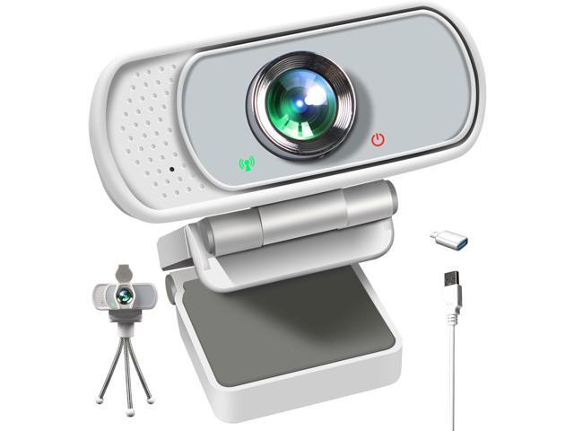 1080P Webcam with Mic, Pro Streaming Web Camera with Privacy Cover and Stand, Widescreen USB Computer Camera for PC Mac Laptop Desktop, Adapter...