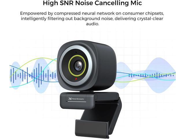 2K Webcam for PC, Full HD 1080P Webcam with Noise-Canceling Mic, Auto Focus,Software Control, Adjustable FOV, Plug & Play, Compact Web Camera for...