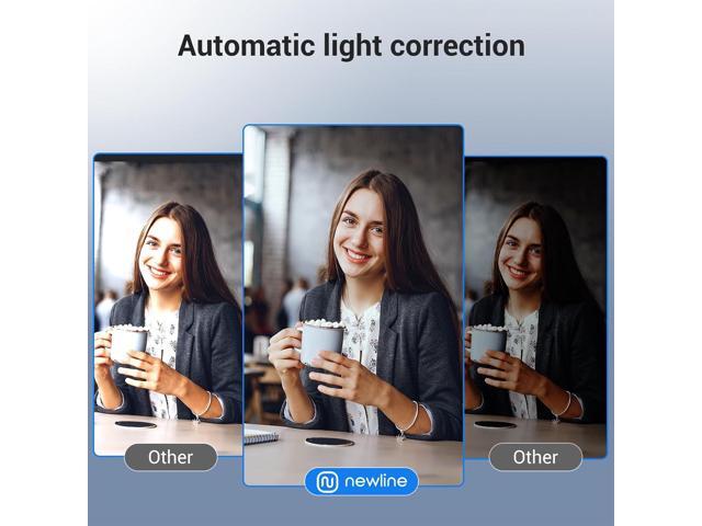 N newline 4K Webcam for PC, PDAF/CDAF Autofocus, 1080P@60FPS, 79° FOV, Auto Light Correction, 2 Noise Reduction Mics, Privacy Cover, USB-A,...