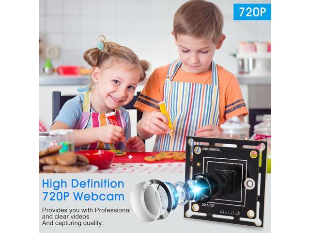 ELP USB Camera Module Super Mini 720p Wide Angle with 100degree M7 Lens Megapixel HD OV9712 Embedded Webcam Board for Computer USB2.0 UVC Video PC...