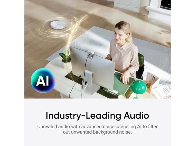 Insta360 Link 2C - 4K Webcam for PC/Mac, 1/2' Sensor, Auto Framing, HDR, AI Noise-Canceling Mic, Gesture Control for Streaming, Video Calls,...