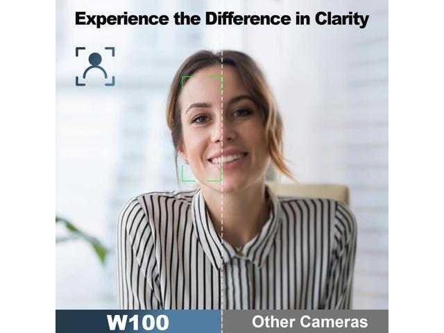 NBD 2K Webcam for PC & Laptop, Autofocus Computer Camera with Remote Control, 2 AI-Noise Canceling Microphones, Stereo Mics, Adjustable Field of...