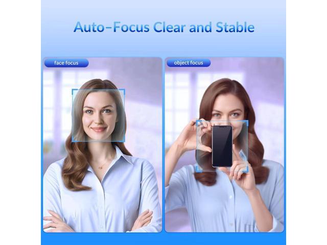 4K Webcam for PC with Sony Sensor, Auto Focus & Privacy Cover, Ultra HD 4K Streaming Camera, 2 Noise-Cancelling Mics, USB Plug & Play, 77° FOV, Web...
