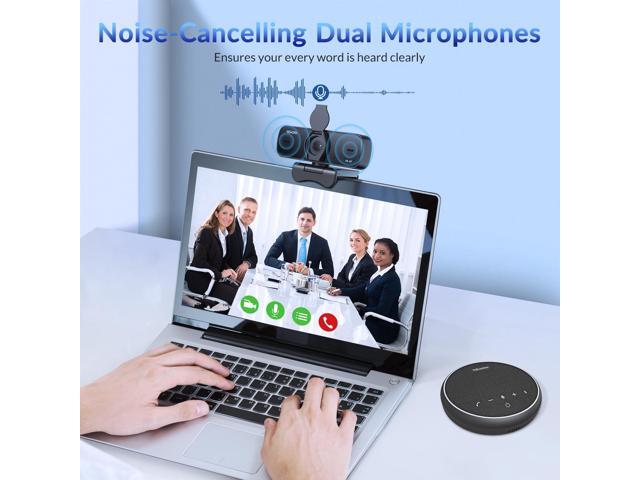 4K Webcam for PC with Sony Sensor, Auto Focus & Privacy Cover, Ultra HD 4K Streaming Camera, 2 Noise-Cancelling Mics, USB Plug & Play, 77° FOV, Web...