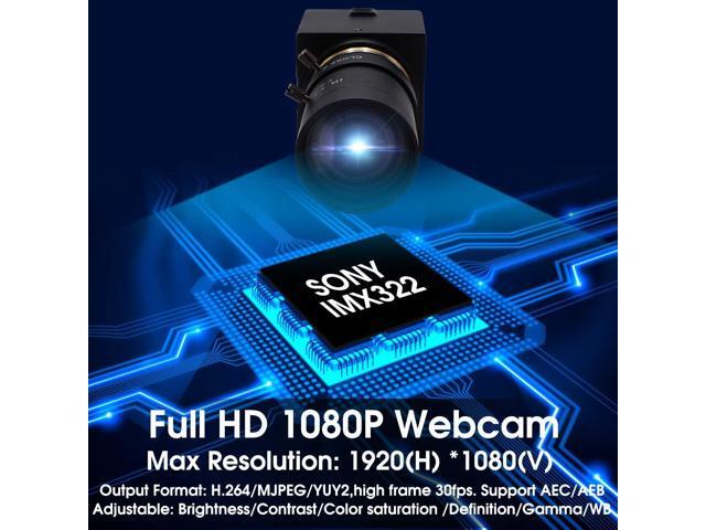 SVPRO USB Web Camera 1080P Full HD Webcam with Zoom Lens, 5-50mm Telephoto Webcam Manual Focus with Sony IMX323 Sensor, H.264 0.01lux Low Light...