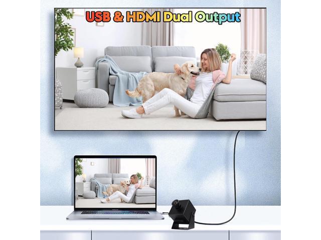SVPRO HDMI Camera 4K USB3.0 Webcam 60FPS Wide Angle USB Camera 120 Degree M12 Lens Streaming Camera 4K 60FPS H.264 External Computer Camera,TV Camera