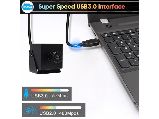 SVPRO HDMI Camera 4K USB3.0 Webcam 60FPS Wide Angle USB Camera 120 Degree M12 Lens Streaming Camera 4K 60FPS H.264 External Computer Camera,TV Camera