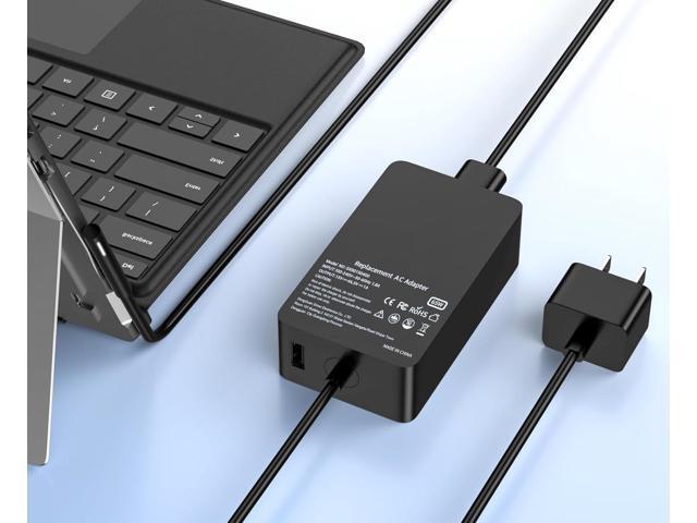 65W Surface Pro Charger Compatible with Surface Pro 9 8 3 7 6 5 4 X Microsoft Surface Charger Windows Surface Laptop Charger 1 2 3 4 with 5V 1A USB...