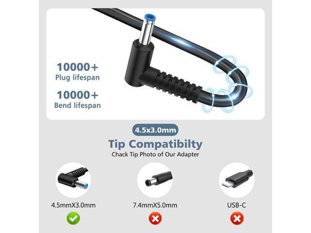 Charger for HP Laptop Computer 45W Smart Blue Tip Power Adapter