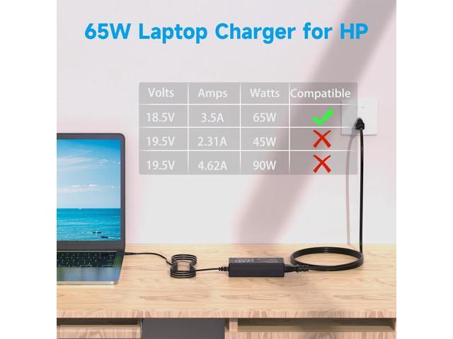 LJO-EEIH Laptop Charger Compatible with HP Pavilion G6 G7 DV7 DV6 DV5 DV4 G72 G71 G60 G61 G62 DM4, EliteBook 8440P 8460P 8460W, Probook 4320S 4420S...