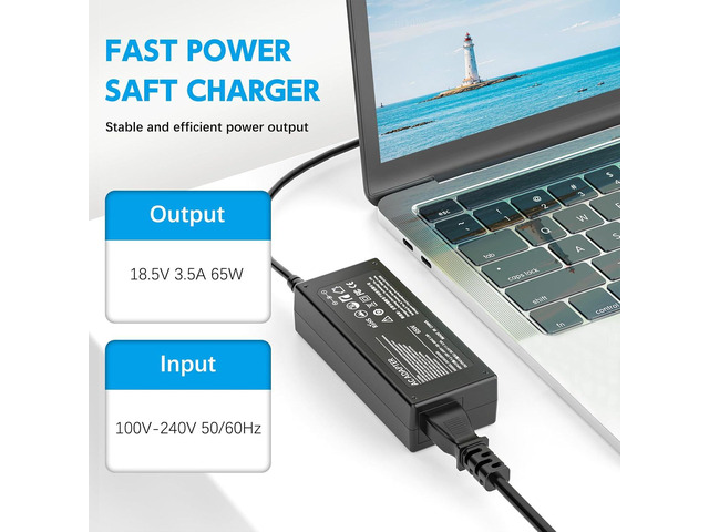 LJO-EEIH Laptop Charger Compatible with HP Pavilion G6 G7 DV7 DV6 DV5 DV4 G72 G71 G60 G61 G62 DM4, EliteBook 8440P 8460P 8460W, Probook 4320S 4420S...