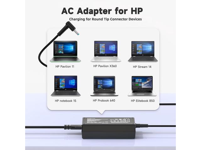 45W 19.5V 2.31A Laptop Charger Replacement for HP Stream 11 13 14; Pavilion x360; NoteBook; Probook; EliteBook; Chromebook; Zbook 14u 15u; Spectre...