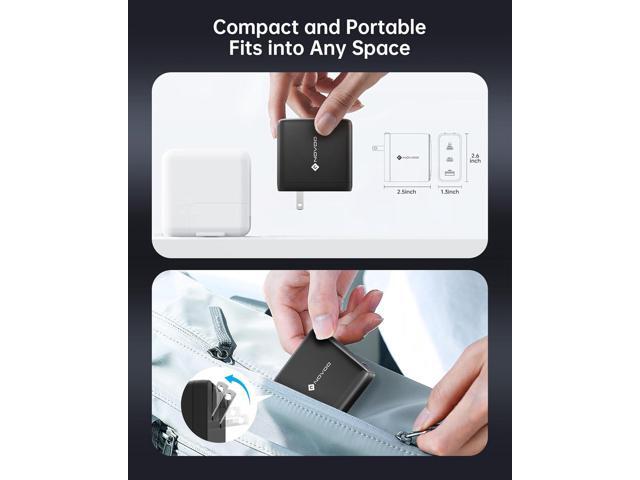 100W USB C Charger, 120W MacBook Pro Charger, 3-Port GaN Fast Charger with PD3.0, PPS, USB C Charger for MacBook pro & MacBook Air, ipad Air,...