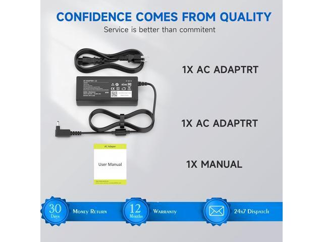 65W N15Q8 N15Q9 N15Q10 Laptop Charger for Acer ChromeBook 11 R11 13 14 15 CB3 CB5 C720 C720P C731 C738T C740 C810 C730E CB5-571 ADP-45FE F; Acer...