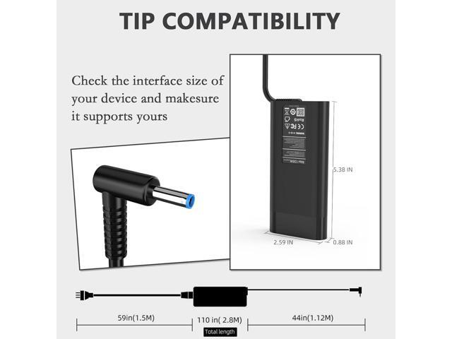 135W Laptop Charger Compatible with HP Spectre X360 15 16 2-in-1 16t-f100 15t-df1 15-df 16-f Business Laptop Pavilion Gaming 16 15 17 16-a 15-ec...
