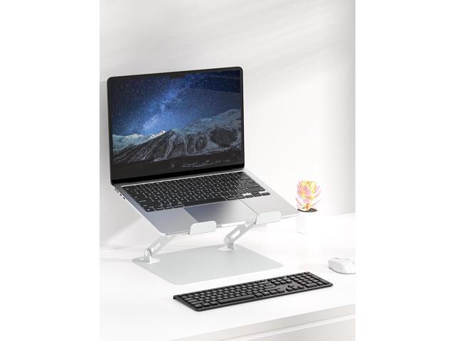 SOUNDANCE Laptop Stand for Desk with Stable Heavy Base, Adjustable Height Multi-Angle, Ergonomic Metal Riser Holder, Foldable Mount Elevator,...