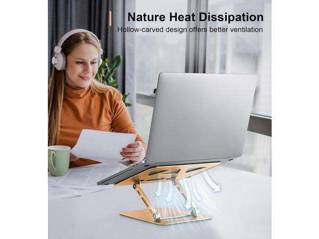 Adjustable Laptop Stand for Desk,Portable Laptop Stand Holder and Riser,Foldable Aluminum Notebook Computer Stands for MacBook Air Pro HP Lenovo...