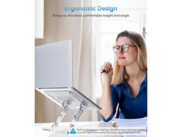 Adjustable Foldable Laptop Stand, Portable Ergonomic Computer Stand for Laptop, Compatible with 10 to 15.6 Inches Notebook Computers