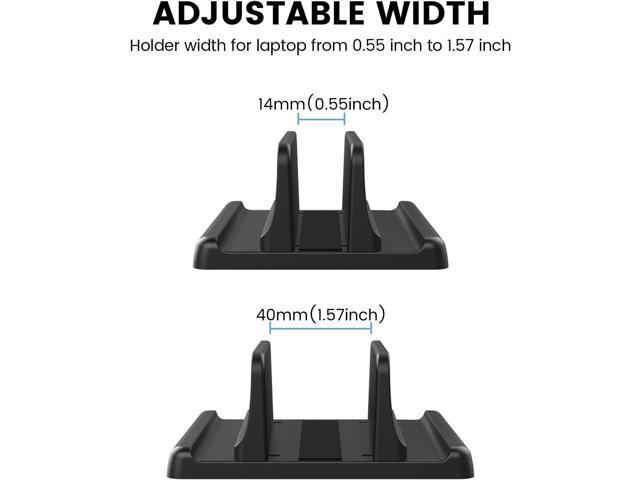 3 in 1 Vertical Laptop Stand Holder,Adjustable ABS Plastic Desktop Notebook Dock,Vertical Laptop Stand Space-Saving for All...