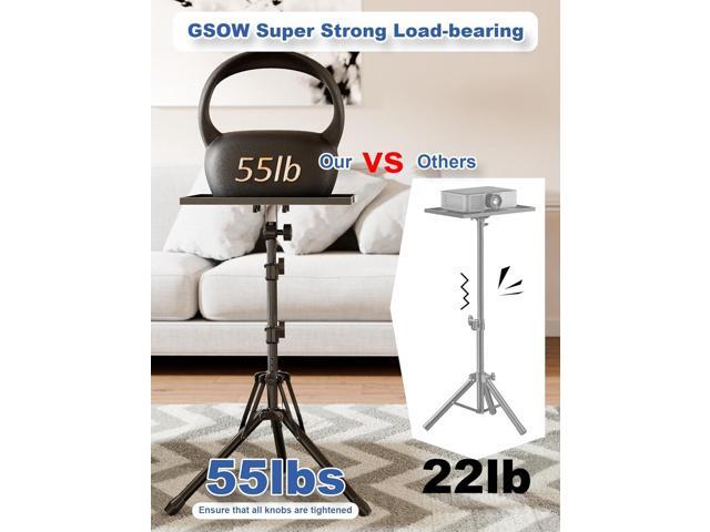 Projector Stand Tripod, Adjustable Height 26 to 56 Inch Laptop Tripod, Laptop Stand with Mouse Tray, Foldable Tripod for Projector with Carry Bag,...