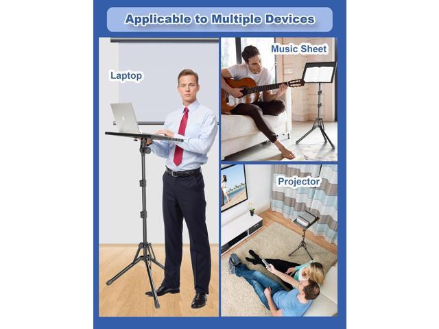 Projector Stand Tripod, Adjustable Height 26 to 56 Inch Laptop Tripod, Laptop Stand with Mouse Tray, Foldable Tripod for Projector with Carry Bag,...