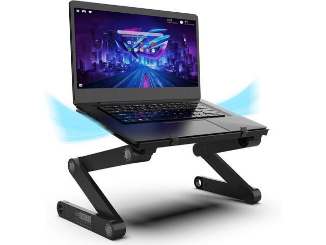 WorkEZ Adjustable Laptop Stand for Desk, Adjustable Height Laptop Stand, Ergonomic Foldable Portable PC Holder, Computer Riser, Home Office Supplies