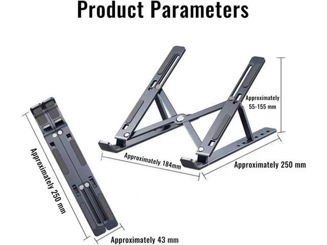 Portable Desktop Laptop Stand,Aluminum Alloy Portable Laptop Stand, 7 Level Adjustable, Foldable, Ergonomic, Suitable for Laptops up to 18 Inches,...