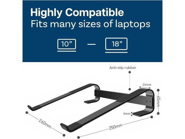 MMOBIEL Laptop Stand - Riser 10 to 18 inches - Ventilated Holder Universal - Laptop Stand for Desk Compatible with MacBook, Notebook, ASUS and More...