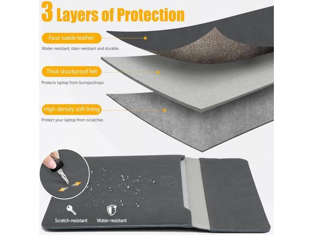 HYZUO 15 Inch Laptop Sleeve Case with Stand Feature Compatible with MacBook Air 15.3/15 M3/M2 Chip 2024-2023, 15-inch Surface Laptop 7/6/5/4/3,...