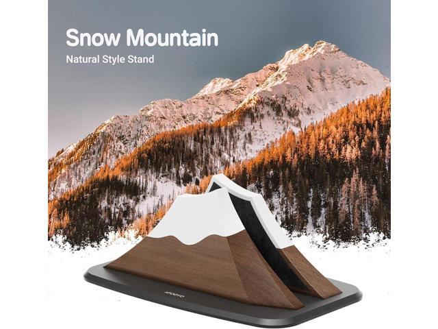 Vertical Laptop Stand - Snow Peak-Shaped Wooden Holder Dock Compatible with MacBook, Surface, Chromebook, Dell & More - Space-Saving Design for All...